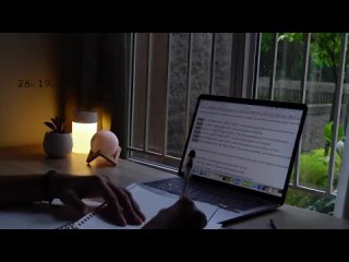 [Mango Oatmilk] study with me | ⛈ rain + thunderstrom | 1-hour no breaks