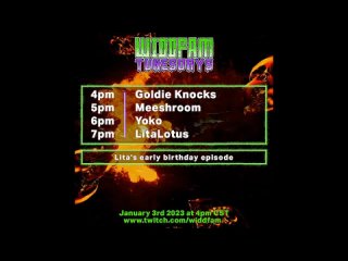 WiddFam TunesDay 70: Goldie Knocks, Meeshroom, Yoko, LitaLotus (Twitch live 03.01.2023)