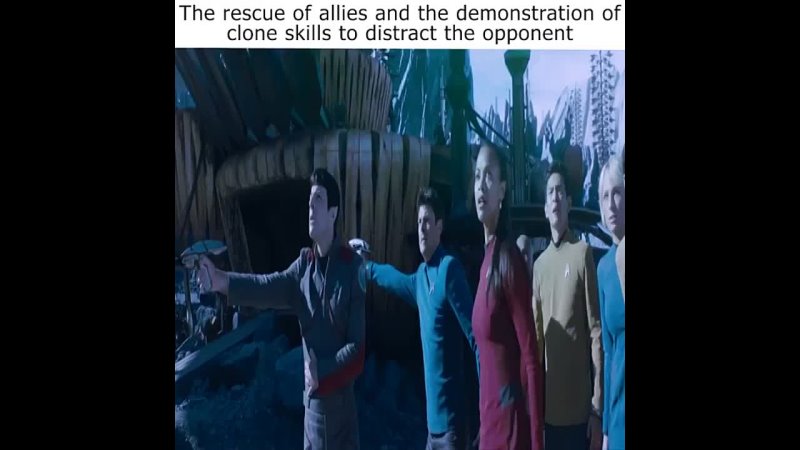 The rescue of allies and the demonstration of clone skills to distract the