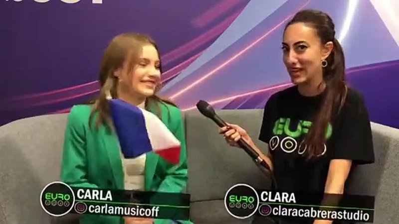 FRANCE Carla Bim Bam Toi INTERVIEW LIVE AT JUNIOR EUROVISION
