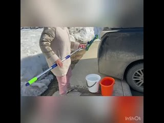 Универсальная швабра, поможет отмыть машину