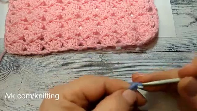 Узор крючком для пледа Crochet pattern for