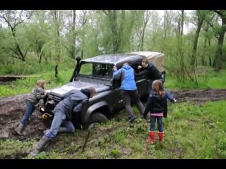 Land Rover Stuck In Mud