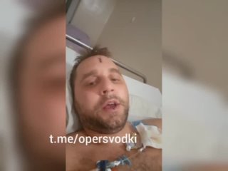 Подраненый укровояка попал в госпиталь Днепропетровска и немножко приуныл, вкусив все прелести украинского медицинского обслужив