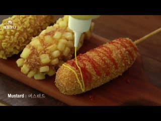 Рецепт Cheese Corn Dog  - знаменитая корейская уличная еда