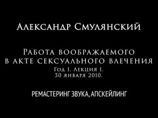 01/01  Работа воображаемого в акте сексуального влечения (30 января 2010). Лакан-ликбез. Автор, рассказчик Александр Смулянский