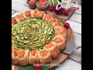 Закуска из кабачка и краснои рыбы