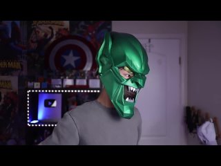 How I Made A Green Goblin Helmet (Out Of Cardboard) (720p)