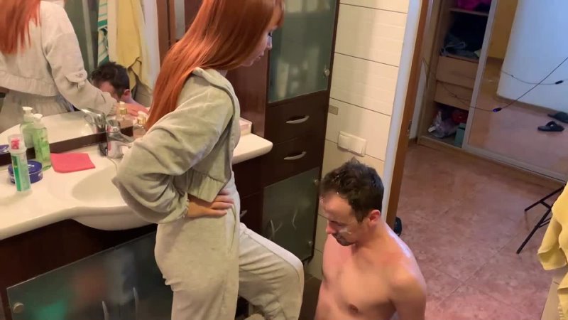 Petite Princess FemDom - Redhead Girl Brushes Her Teeth and Spits in Slaves Mouth - Amateur Femdom Humiliation