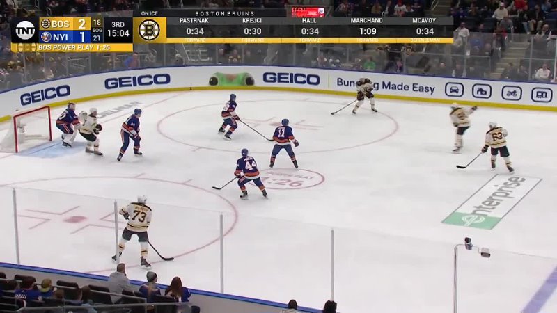 Bruins Brad Marchand Finishes Off Beautiful Tic-Tac-Toe Passing For Powerplay G