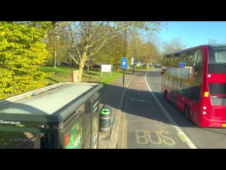 Autumn London double-decker bus from Ealing Broadway to Kingston - London Bus Route 65 🚌