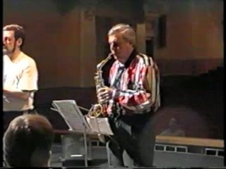 Георгий Гаранян на презентации симфоджаз оркестра под управлением Георгия Маркорова. Уфа, 1999.