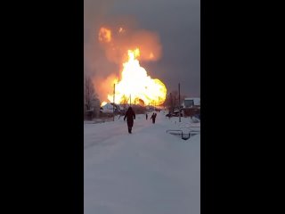 Пожара на газопроводе между деревней Кюльхири и селом Калинино в Чувашии