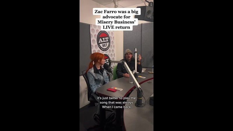 Paramore about Misery Business for ALT 98.7