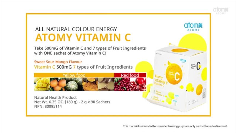 Atomy ColorFood Vitamin C, Product Intro by Wayne Yap SRM