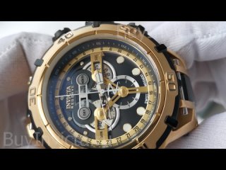 Invicta Subaqua Ocean Warrior 35625 Мужские Часы Инвикта Субаква Золотистые Крупные с Хронографом