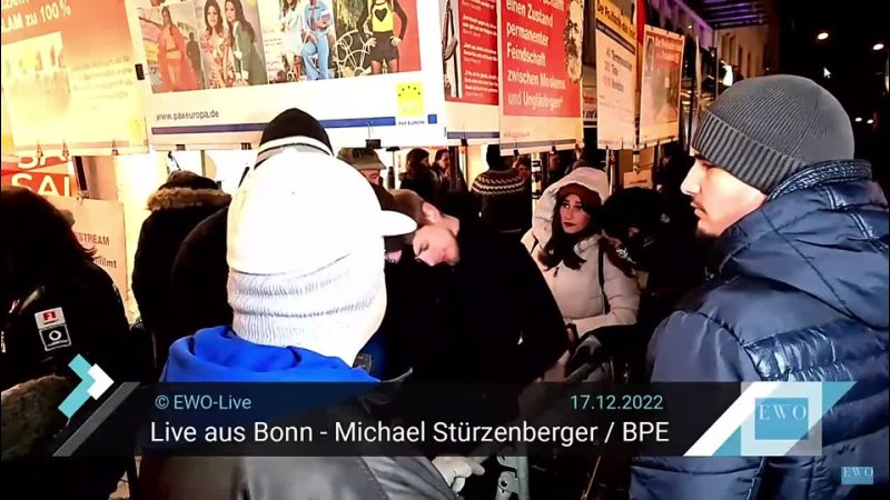 Islamkritik verboten - Moslem schlägt in Bonn Michael Stürzenberger ins Gesicht