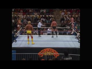 Hulk Hogan Ultimate Warrior Tito Santana vs Ted DiBiase Rick Martel The Warlord Hercules Paul Roma - Survivor Series (1990)