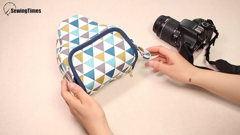 DIY CAMERA BAG   How to make a Camera Pouch PDF Pattern  Tutorial [sewingtimes]