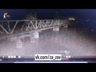 Кадры уничтожения моста в Одесской области