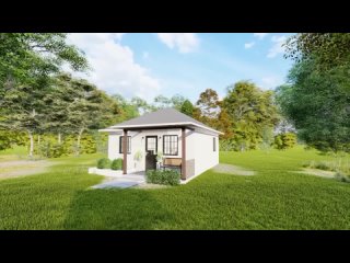 (6x7 Meters) Modern Tiny House Design   2 Bedrooms House Tour