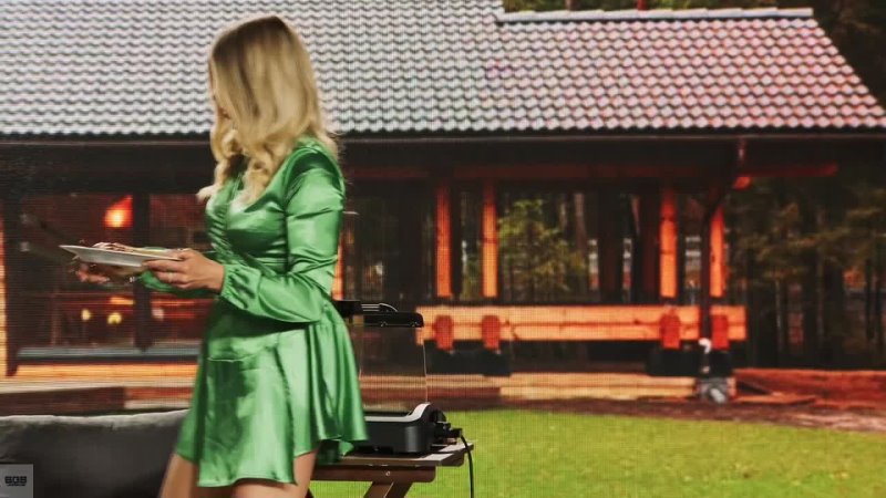 Diana Naborskaia Short Green Mini Dress Stunning HD (1080p 60fps H264 128kbit