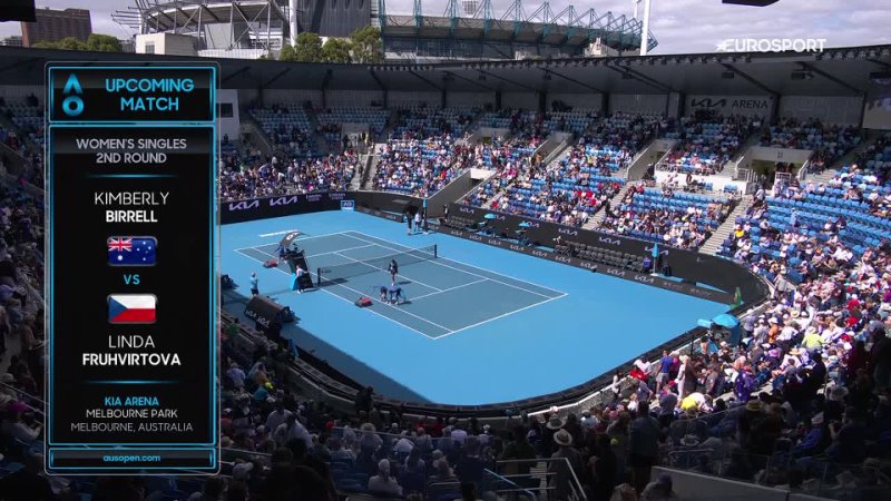 Australian Open 2023. Womens Singles 2nd Round. Kimberly Birrell ( Australia) vs. Linda Fruhvitrova ( Czech