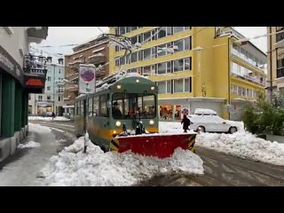 Грузовой трамвай цюрих Швейцария _ Снегоочиститель _ Проезд на водительском месте Cargo Tram Zürich _ Schneepflug