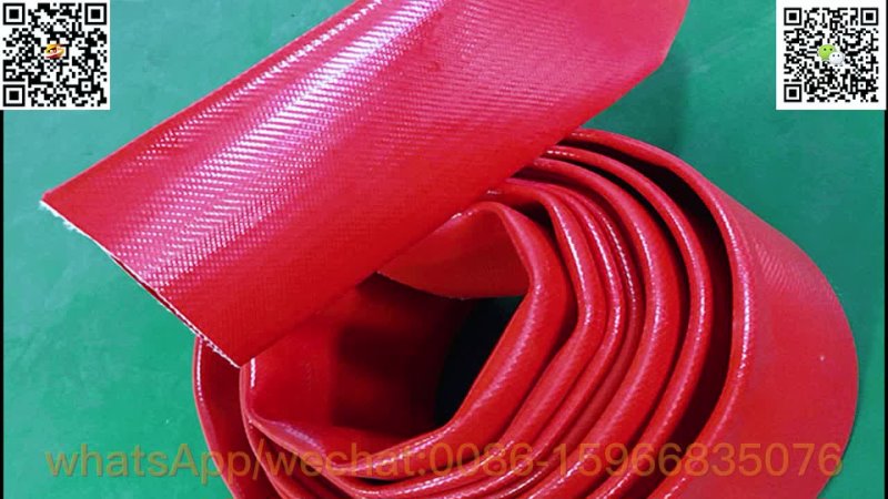 pvc layflat hose extrusion machine PE fiber coating layflat hose making machine, tpu lay flat hose production
