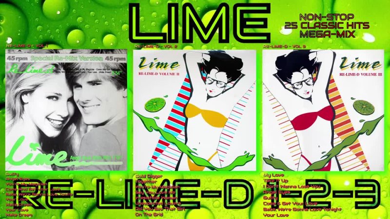 LIME - "RE-LIME-D: Volumes 1-2-3 MEGA-MIX" 25 Non-Stop Classic Hits 1980-1987 Hi-NRG Italo Disco 80s