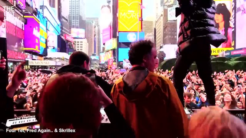Skrillex x Fred again. . x Four Tet Live Times Square, New York
