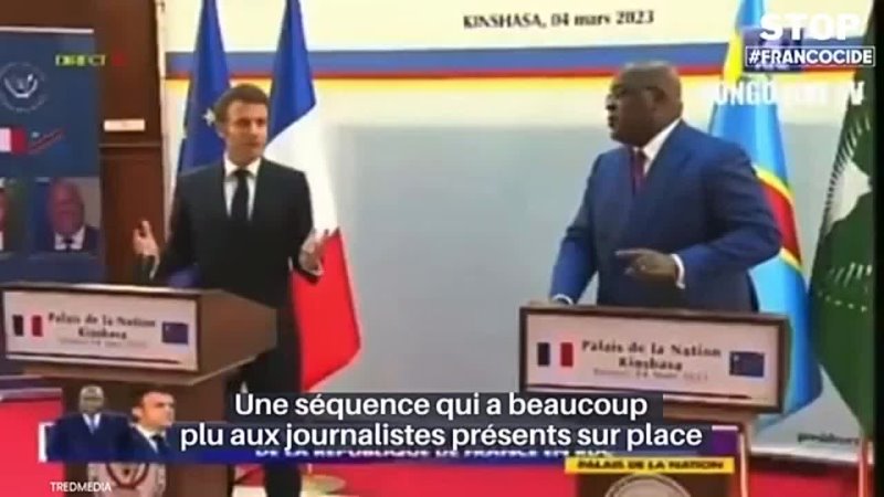 Le président du CONGO tacle MACRON en pleine conférence de