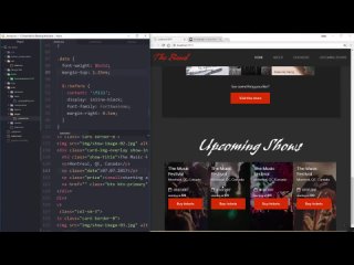 Build a website with Bootstrap 4 - Part 7:  Upcoming Shows and Footer - plus an announcement!