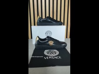 Black Quality Designer Versace Sneakers | Fabric Designer Outlet #Versace #onlineshopping