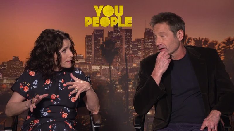 David Duchovny and Julia Louis Dreyfus You People