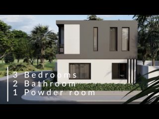 (6x7 Meters) Small House Design Idea with 3 Bedrooms (Layout #2)