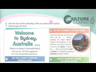 Spotlight 9 Culture Corner 6. Welcome to Sydney