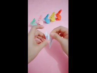 Зайки из бумаги в оригами 🐰