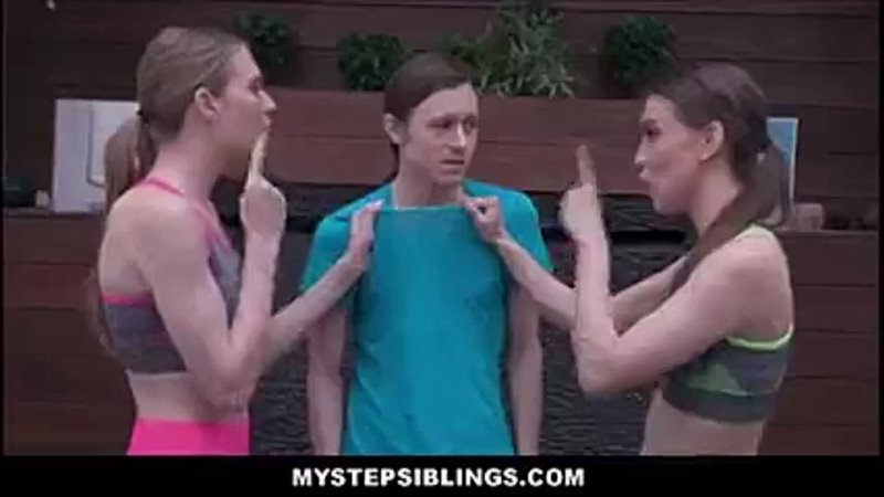 Teen Twin StepSisters Threesome With Nerdy StepBrother  порно видео