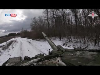 Боевая работа танков Т-90М «Прорыв» на передовой