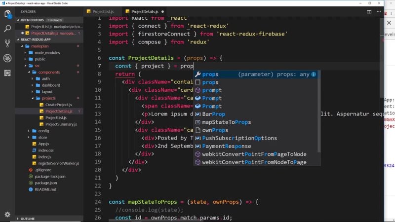 React, Redux Firebase App Tutorial, 20 Project Details