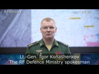 Russian Defence Ministry report on the progress of the special military operation - 2023-02-08