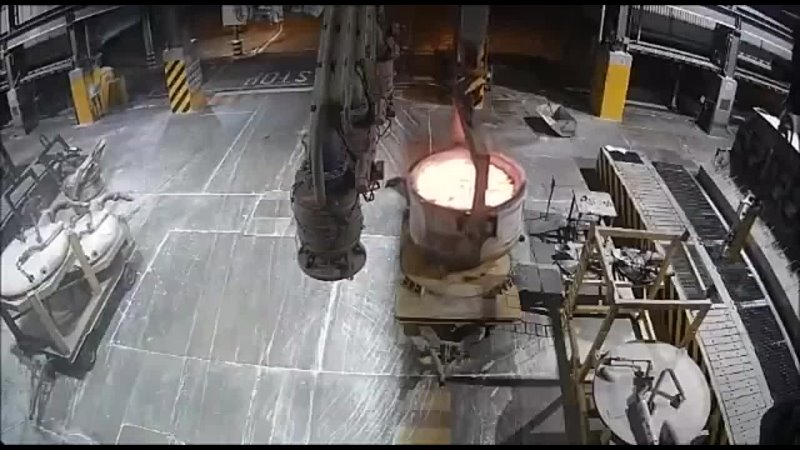 Aluminum smelter overhead crane the floor is lava