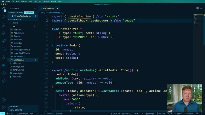 No BS TS #29 - Typescript/React - Using xState