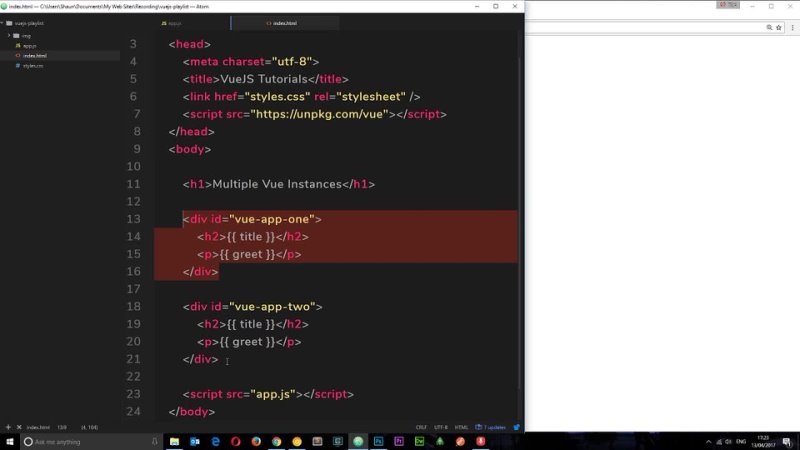 Vue JS 2 Tutorial #14 - Multiple Vue Instances