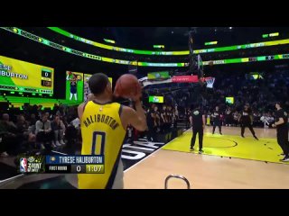 Tyrese Haliburton just tied Steph Curry’s 3-point contest record with 31 points in the first round 🤯