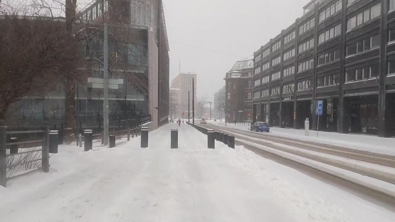 Finland walks: Winter (Snowfall) Back in Helsinki Finland#finland #travel