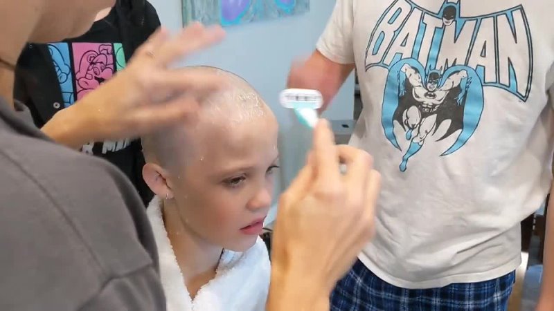 Brother Shaves Sisters Head Bald ,shavedhead, bald,