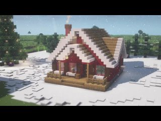 Winter house of Santa Claus in Minecraft