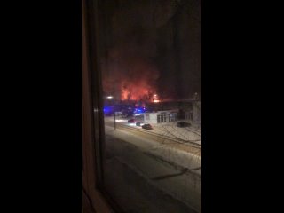 Пожар в сыктывкарском Лесозаводе